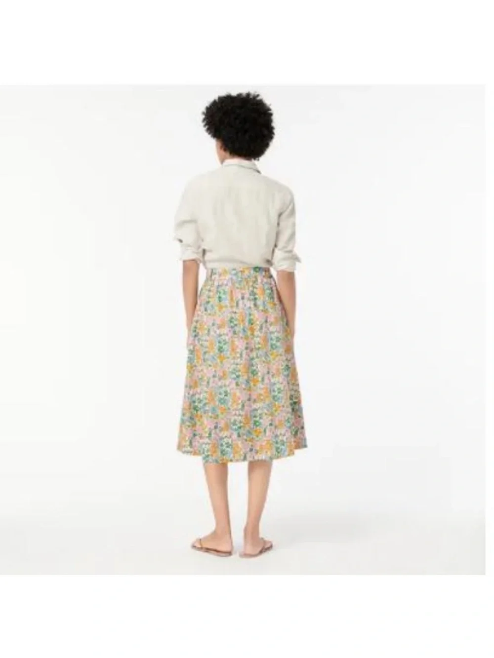 J Crew Button-up midi skirt in Liberty Mini Floral NWT